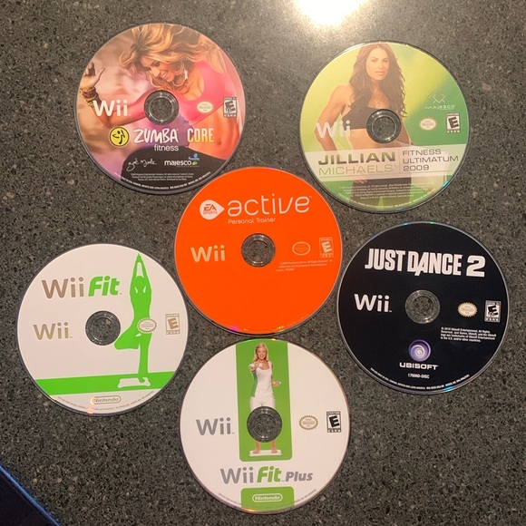 Nintendo Other - Wii six fitness games in excellent condition